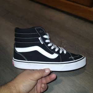 Vans SK8-Hi Shoes Womens Sz 7.5 Black White Skate Sneakers